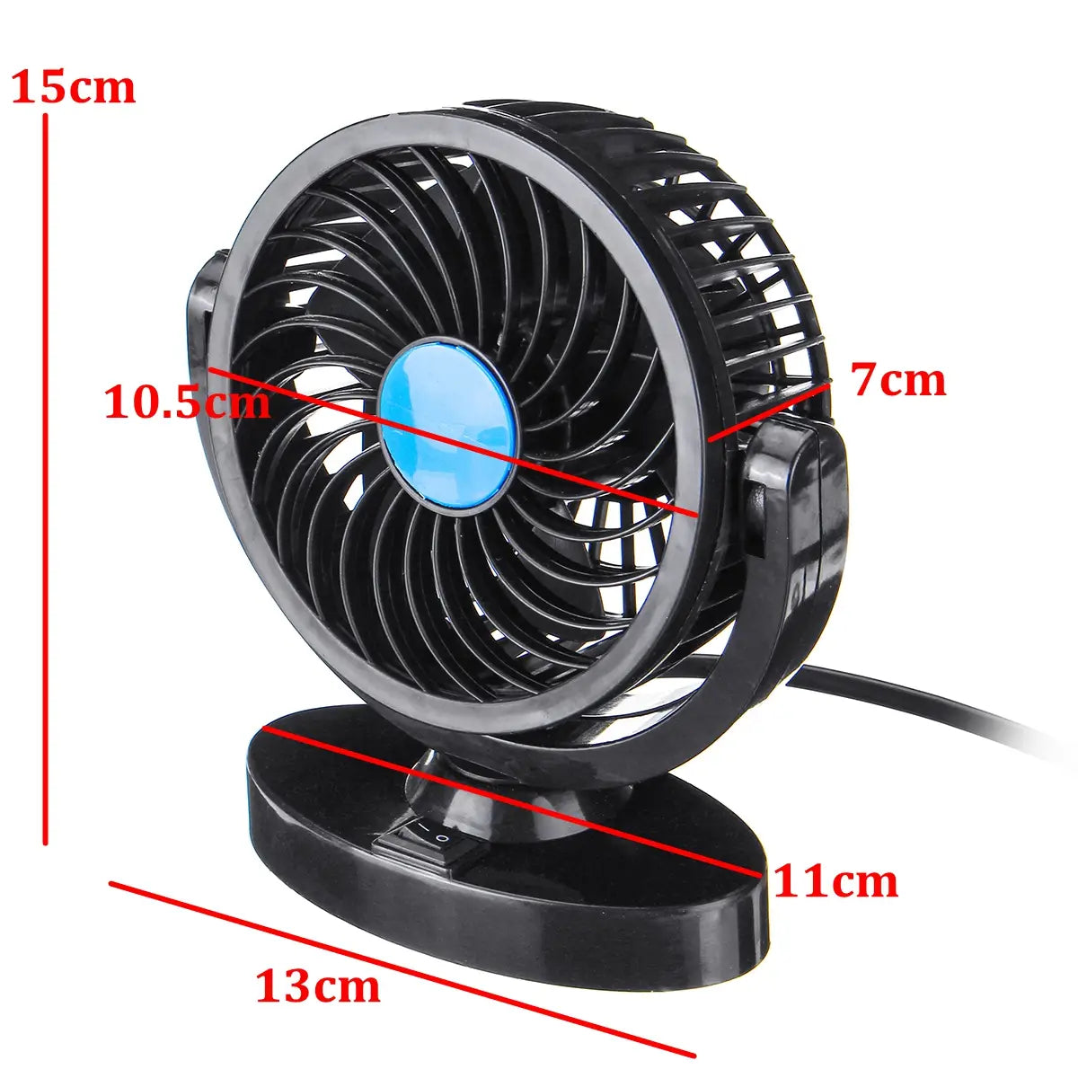 Dc 12v/24v 360 All-round Mini Auto Air Cooling Fan