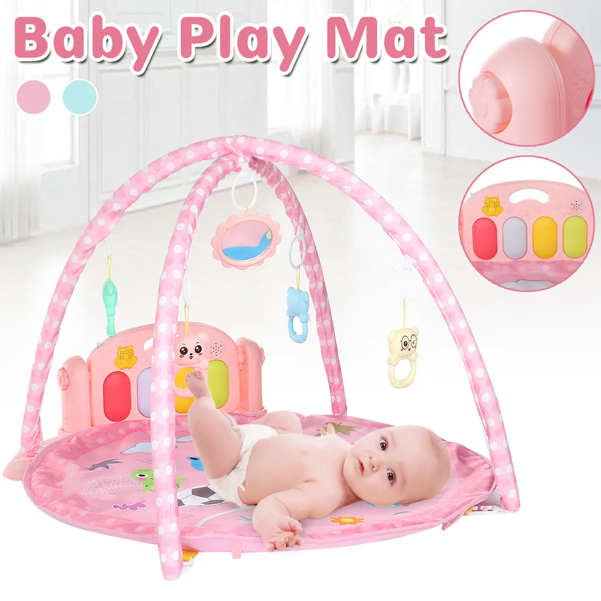 Music Infant Play Mat Gym Newborn Baby Musical Piano Blanket