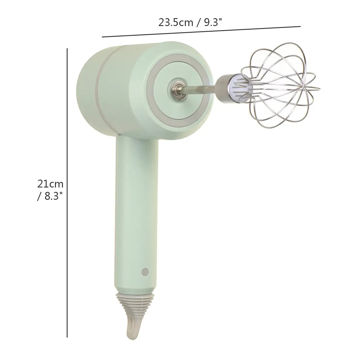 Wireless Hand Mixer 3 Speeds Double Stirring Head Design