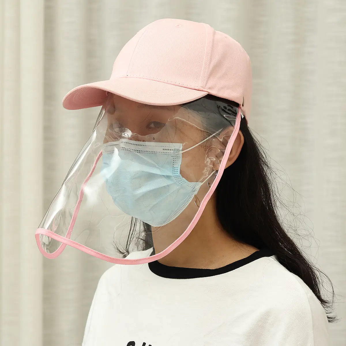 Clear Full Face Hat Waterproof Cover Mask Cap Shield