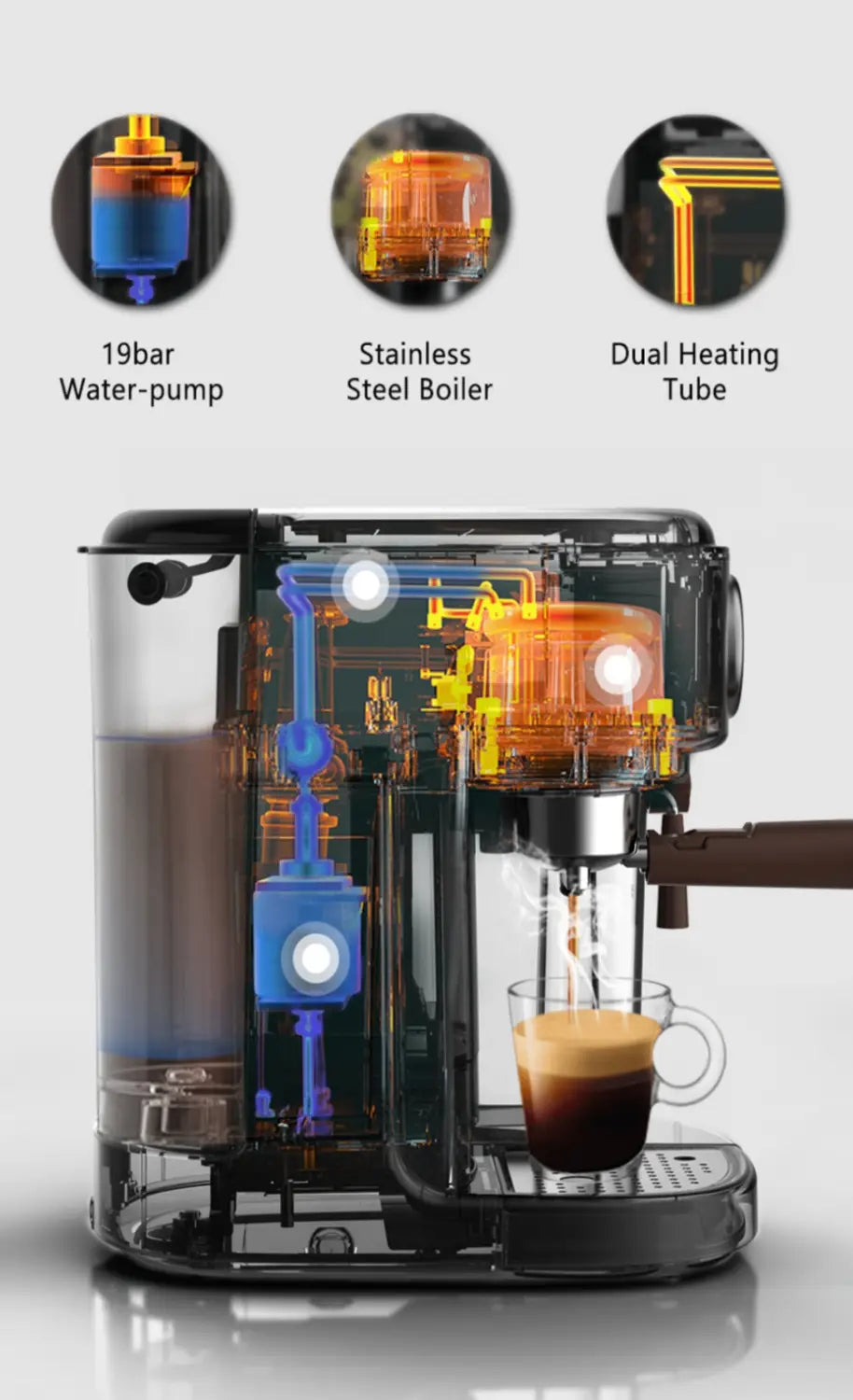 Hibrew H8a 3 In 1 Coffee Machine 19bar High Pressure