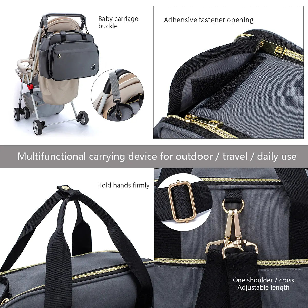 Mummy Diaper Bag Portable Multifunction Backpack Folding