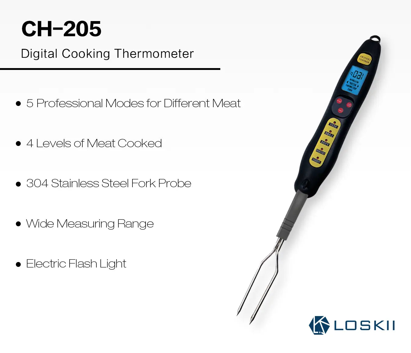 Digital Food Thermometer, Wireless Probe