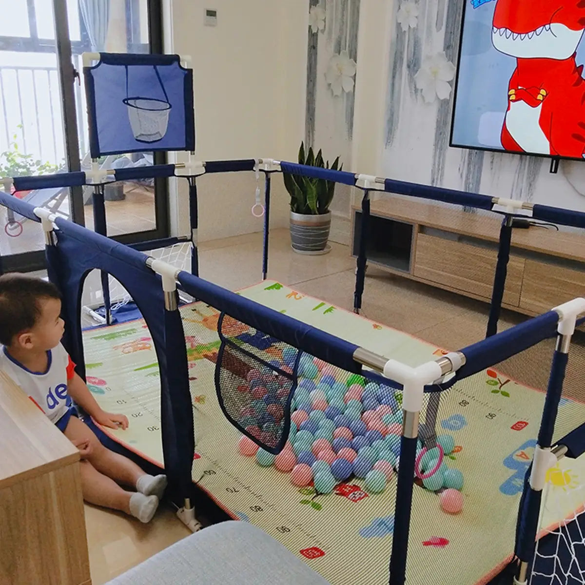 3 In 1 Baby Playpen Interactive Safety Indoor Gate Play