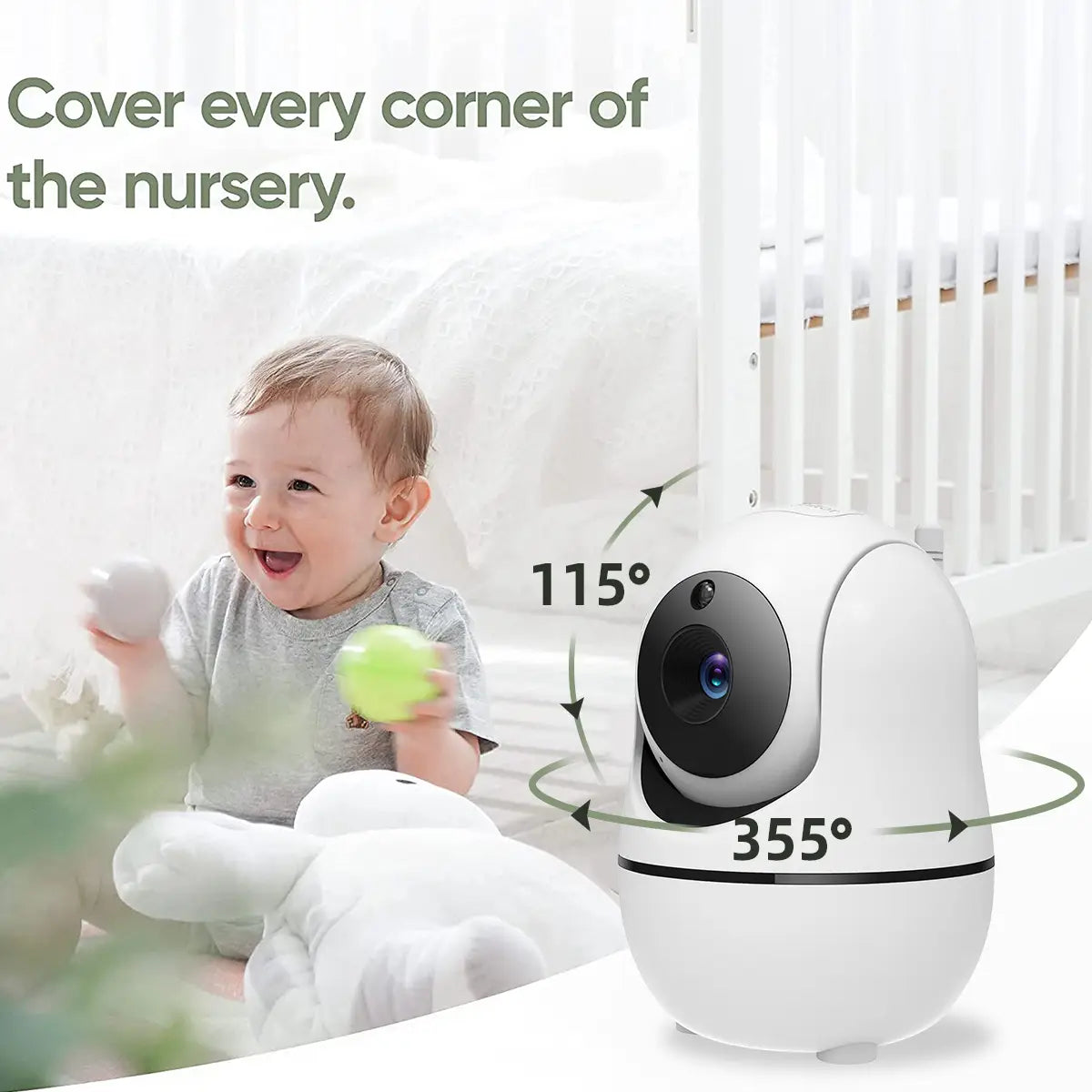 Baby Monitor With Camera 2.4ghz 3.5-inch Lcd Digital Screen