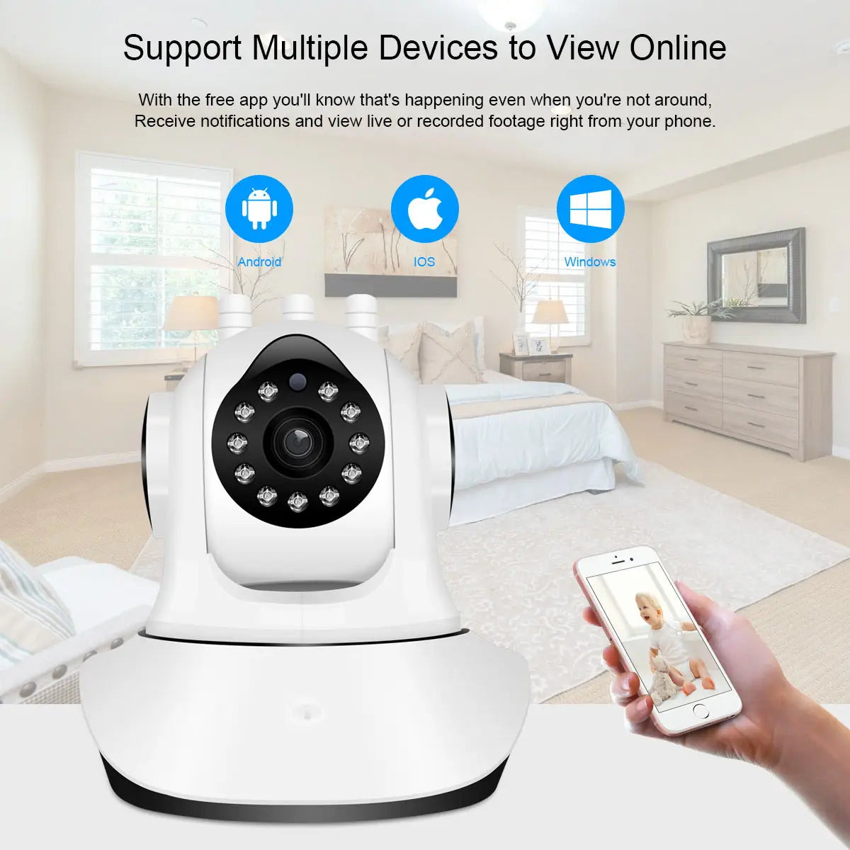 Jooan C6c Hd 1080p Wifi Ip Camera 11 Led Pt 360 Built-in