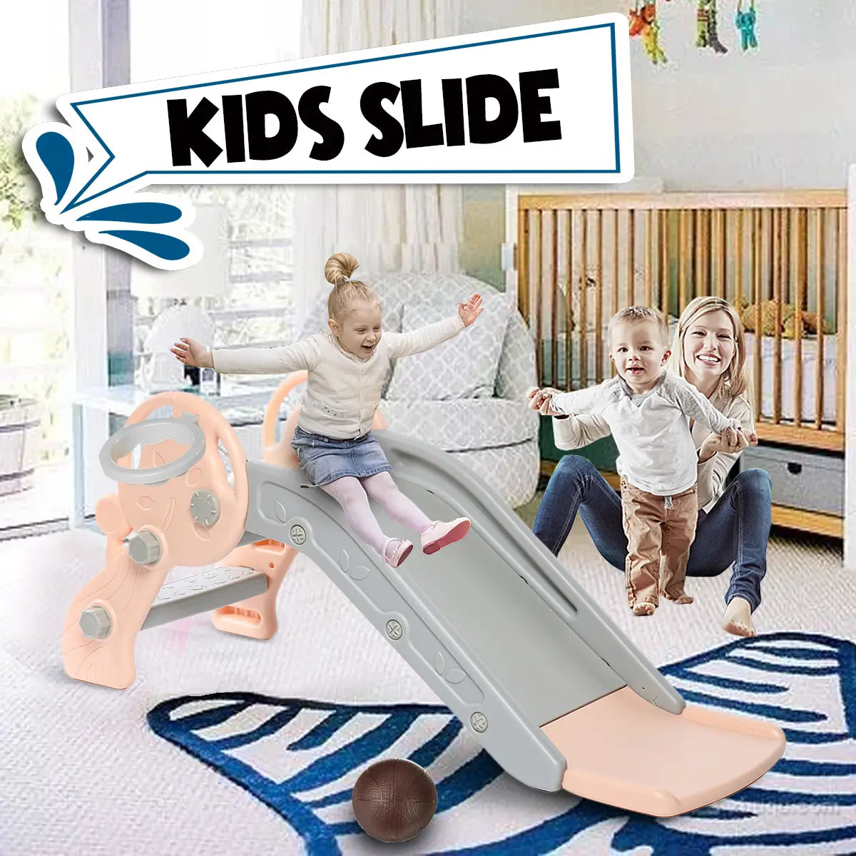 Kids Play Slide Set Climber Indoor Outdoor Playground For