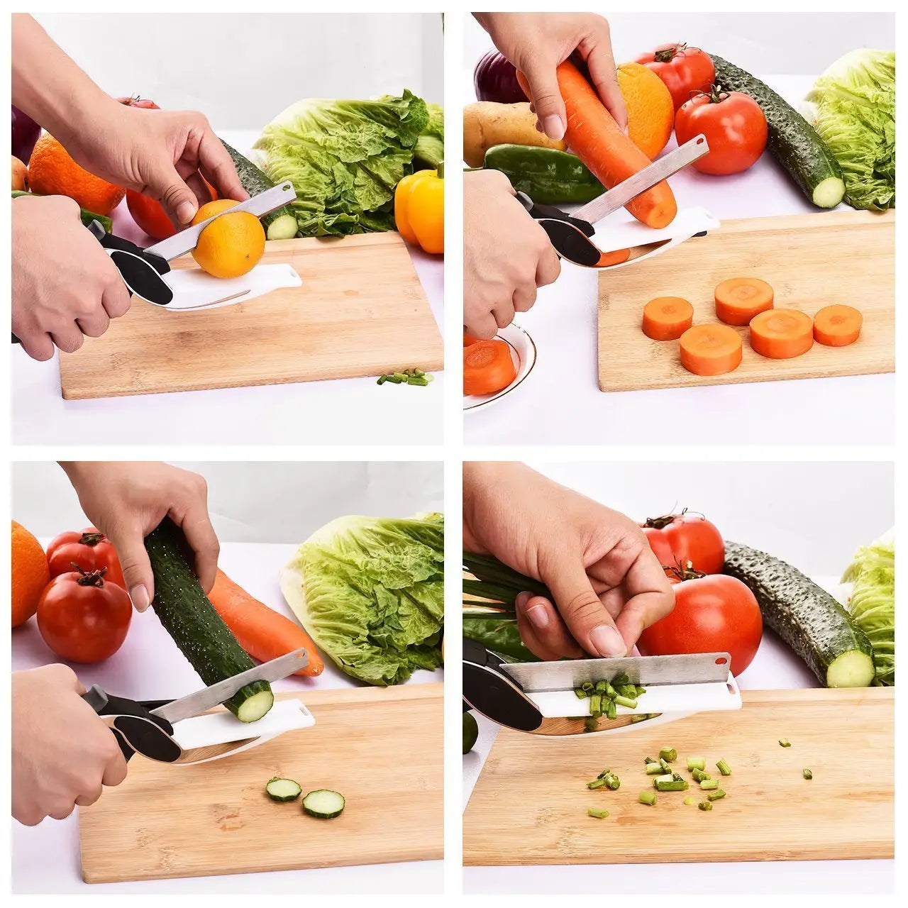 Vegetable Food Scissor And Cutting Board Stainless Cutter