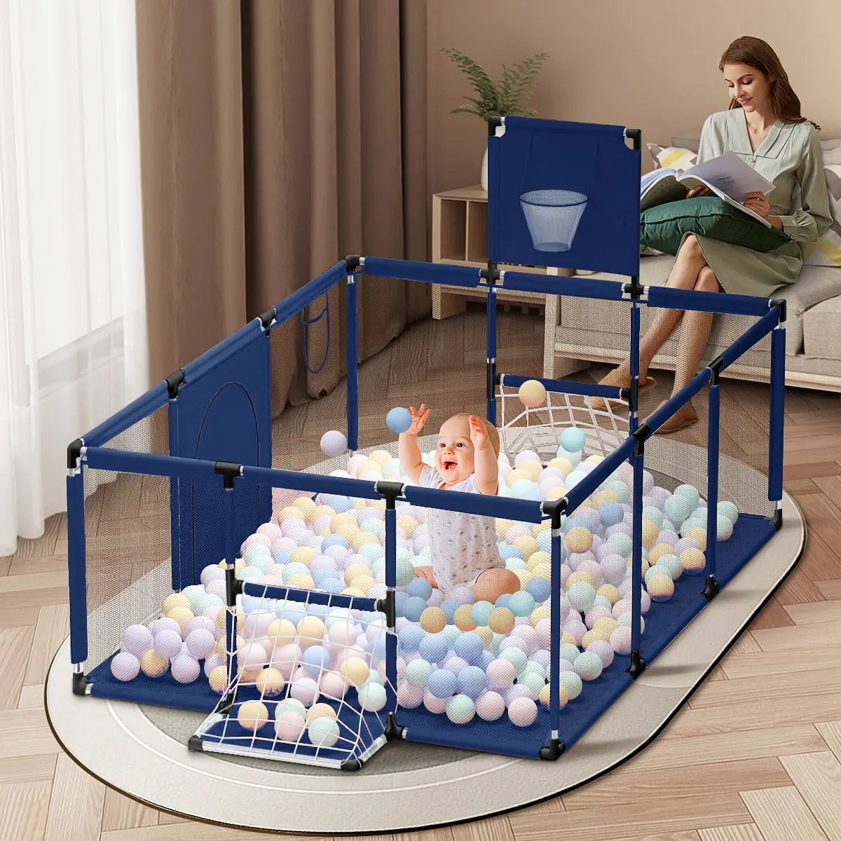 Baby Playpen Oxford Cloth Children Infant Fence Safety