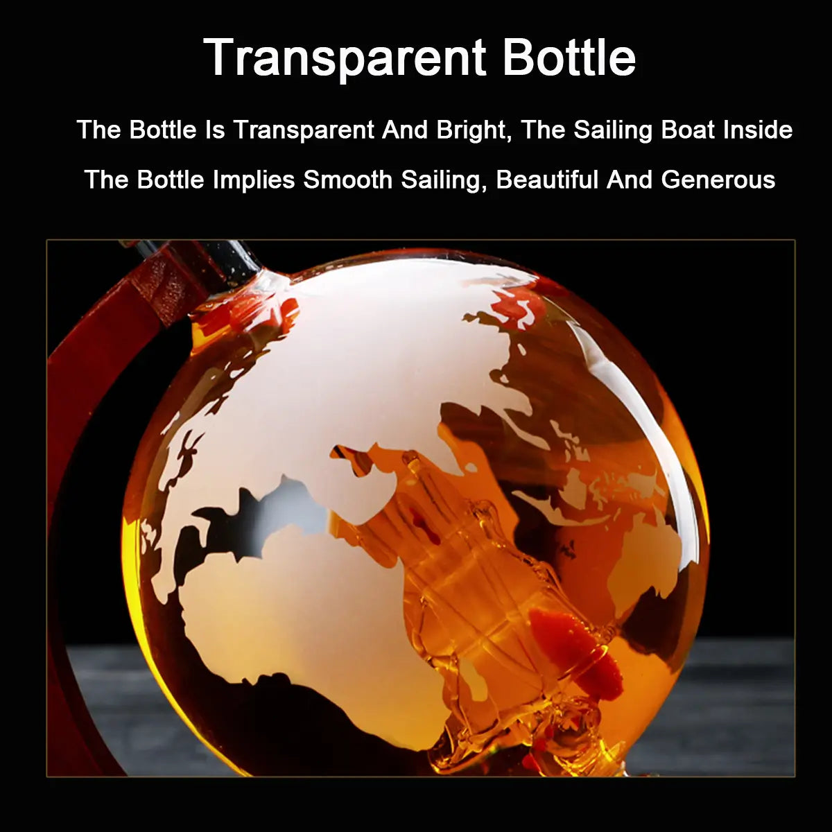 Glass Decanter - 850ml Whiskey Bottle, Large Capacity
