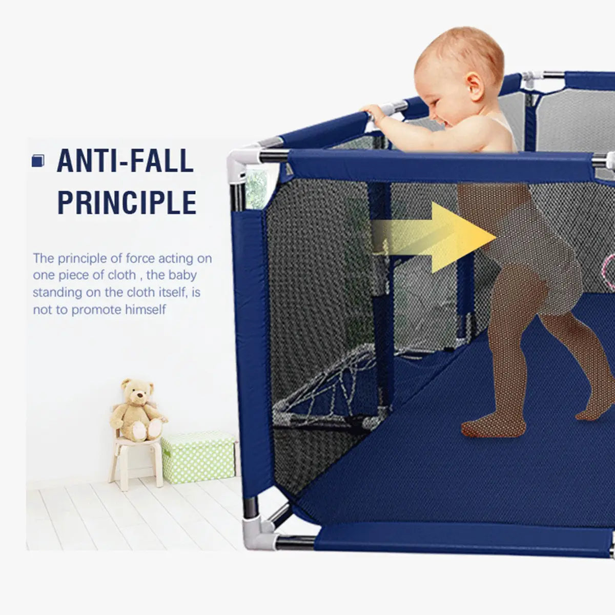 3 In 1 Baby Playpen Interactive Safety Indoor Gate Play