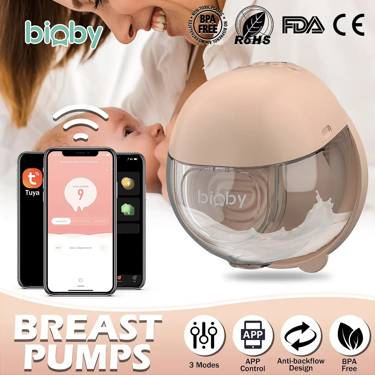 Portable Electric Breast Pump Usb Chargable Silent Wearable
