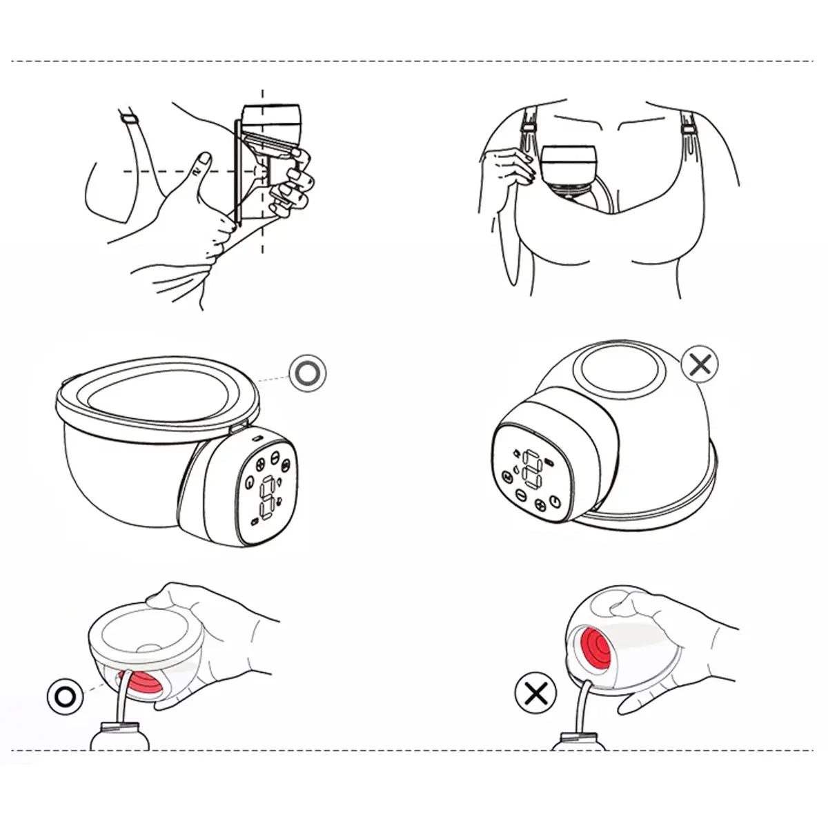 Portable Electric Breast Pump Usb Chargable Silent Wearable