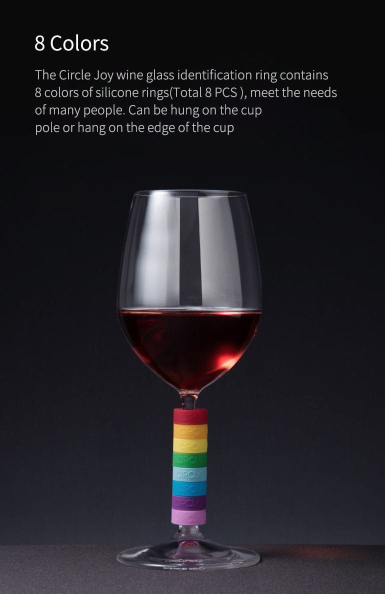 Circle Joy Rainbow Drinking Ring: 8 Colors Recognizer