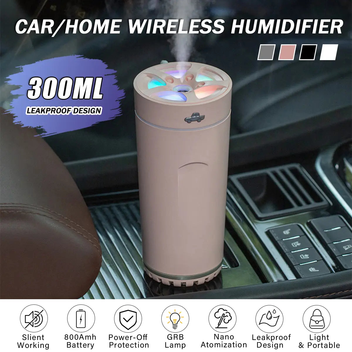 300ml Air Humidifier Aroma Diffuser Nano Atomization