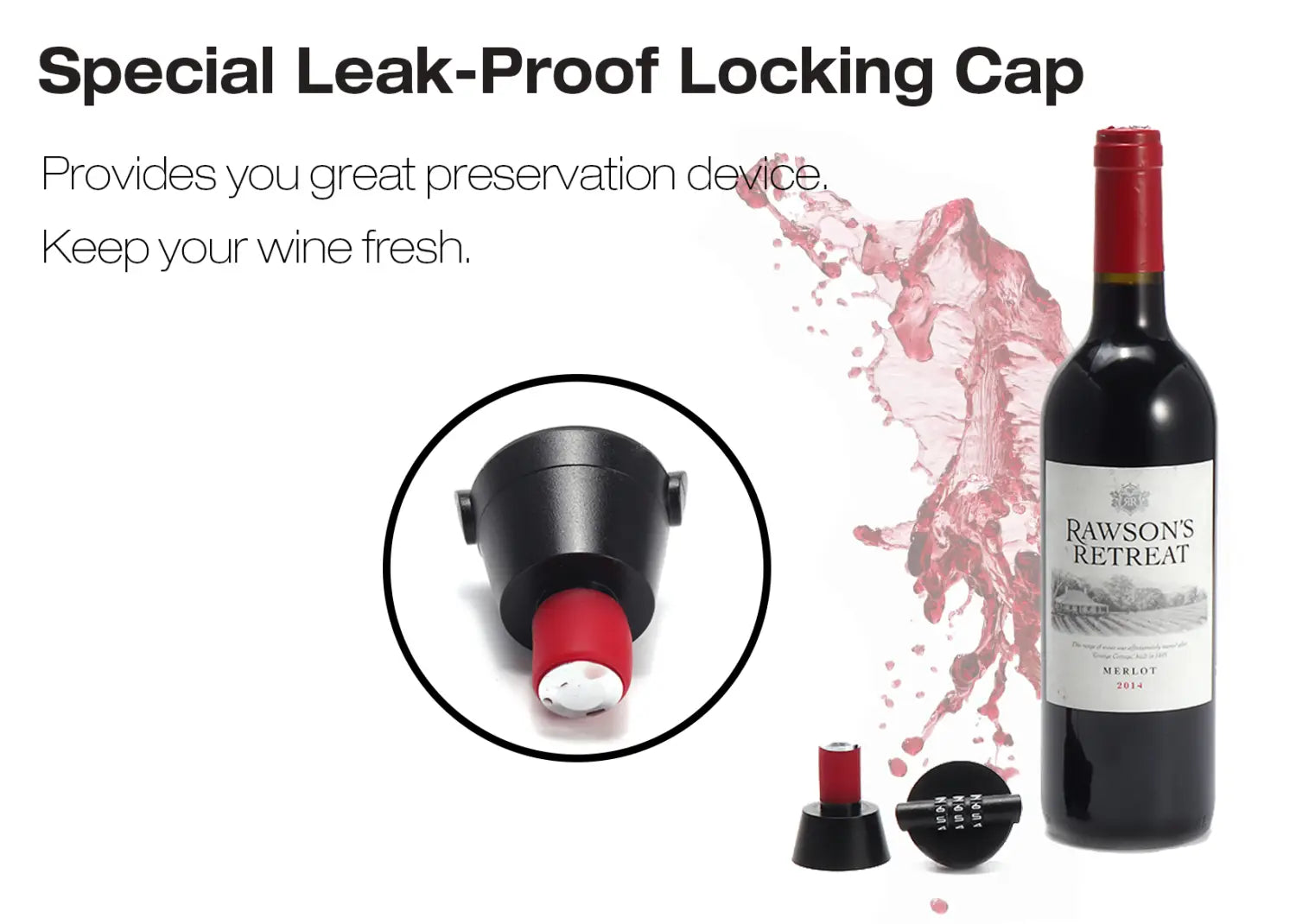 Wine Stopper Password Combination Lock Bottle