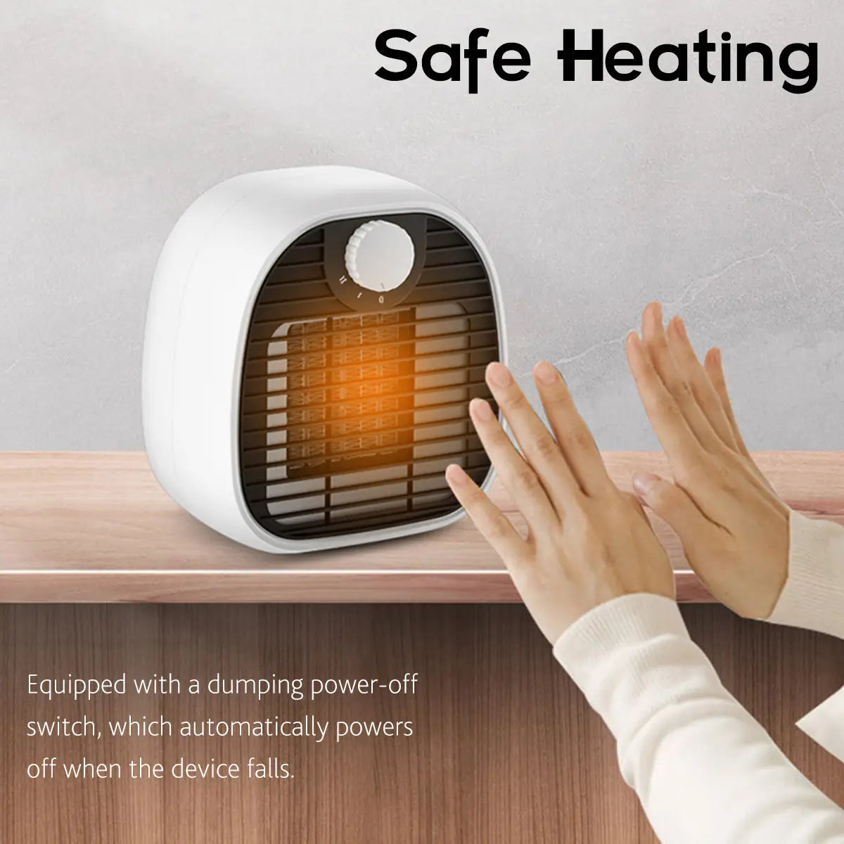 Mini Desktop Electric Space Heater 2 Gear Ptc Heating Low