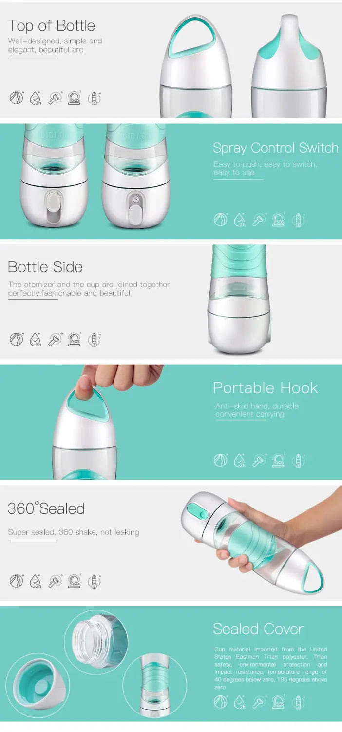 400ml Portable Usb Air Humidifier Spray Water Bottles