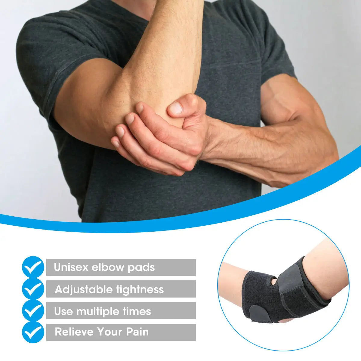 Adjustable Elbow Brace Breathable Neoprene Support