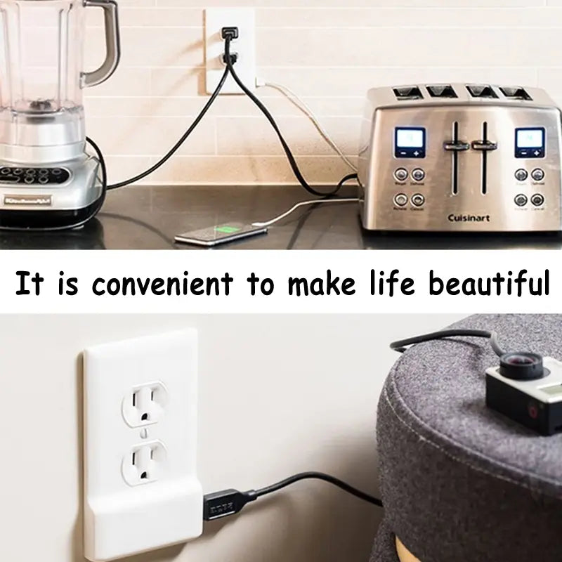 Dual Usb Socket Ports Wall Charger Power Adapter Outlet