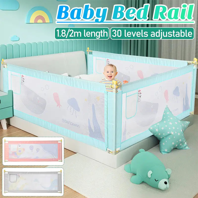 71-79 Baby Bed Rail Guard Kids Beds Fence Toddler Anti