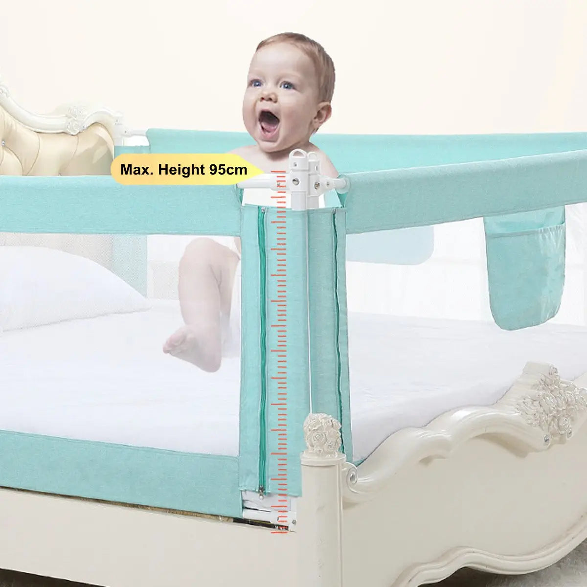 2m Baby Toddler Safety Bed Rail Adjustable Kid Cot Side