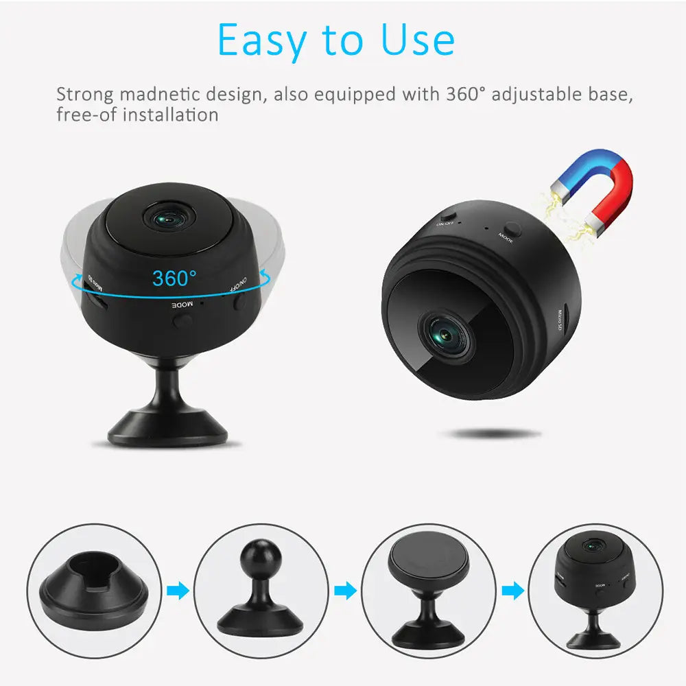 A9 1080p Hd Mini Wireless Wifi Ip Camera Dvr Night Vision