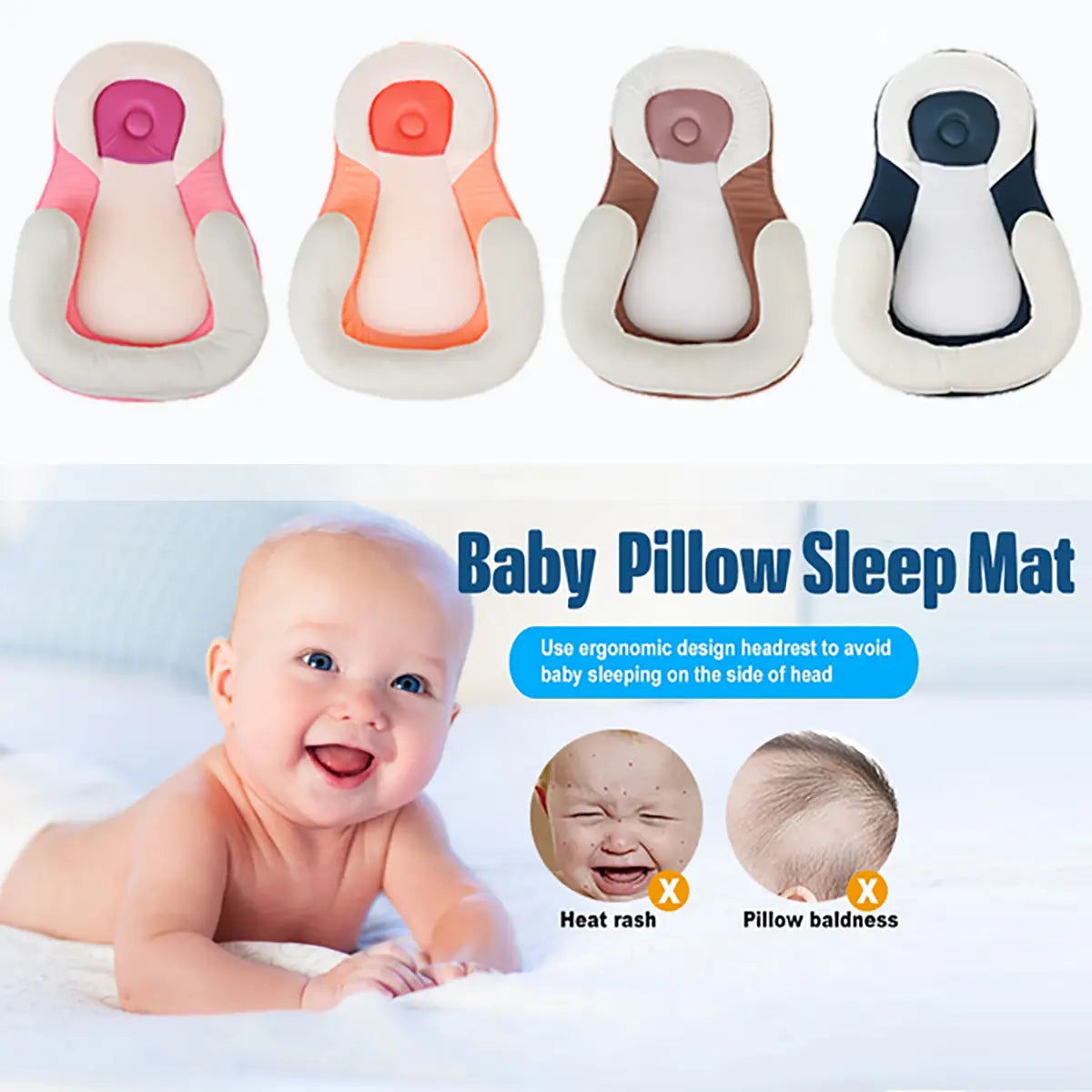 Pillow Newborn Baby Infant Sleep Prevent Flat Head Shape