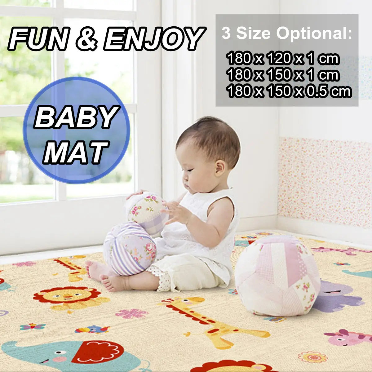 Non-slip Baby Floor Play Mat Foam Child Activity Soft Gym