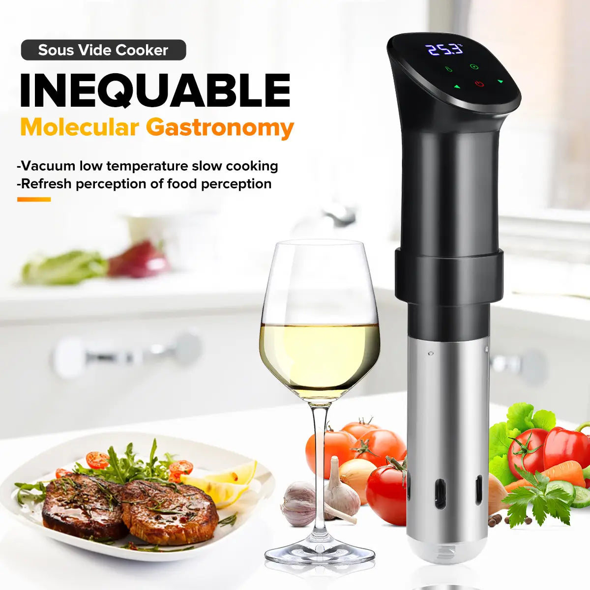 Augienb Sc-003 1600w Lcd Touch Sous Vide Cooker Waterproof