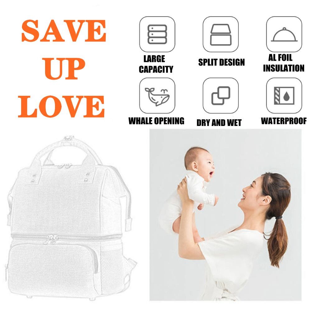 Multi-purpose Mummy Backpack Dry Wet Separation Bag Single
