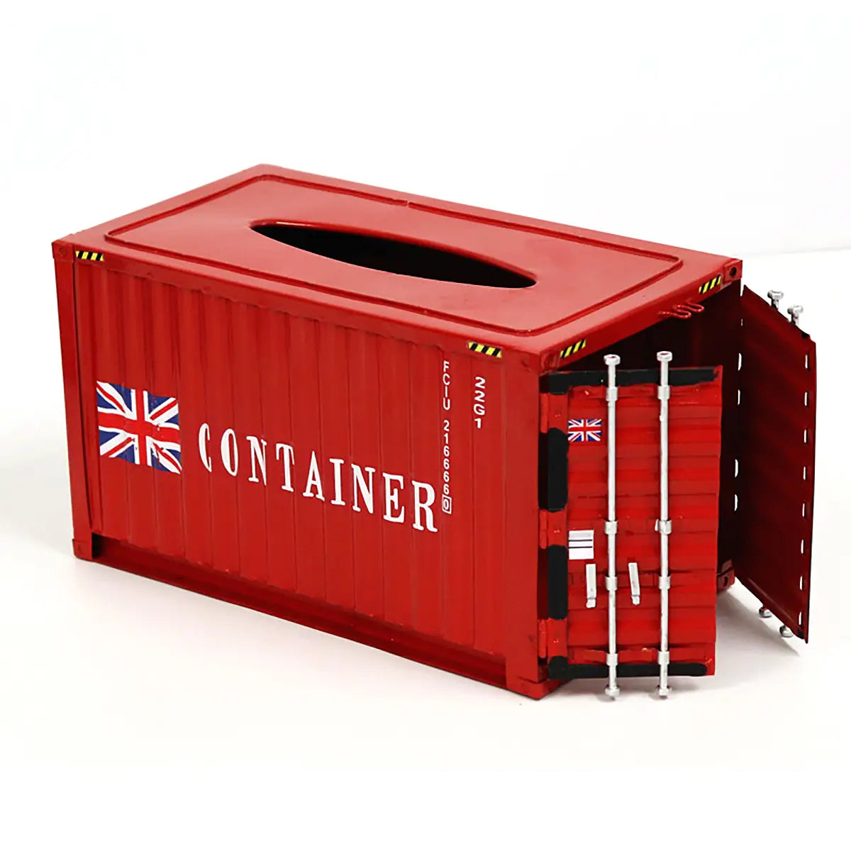 Rectangular Metal Tissue Box Shipping Container Shaped Paper