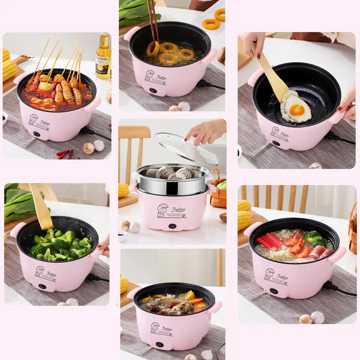 1.5l/3.0l Electric Cooking Non-stick Pan 800w/1000w Mini