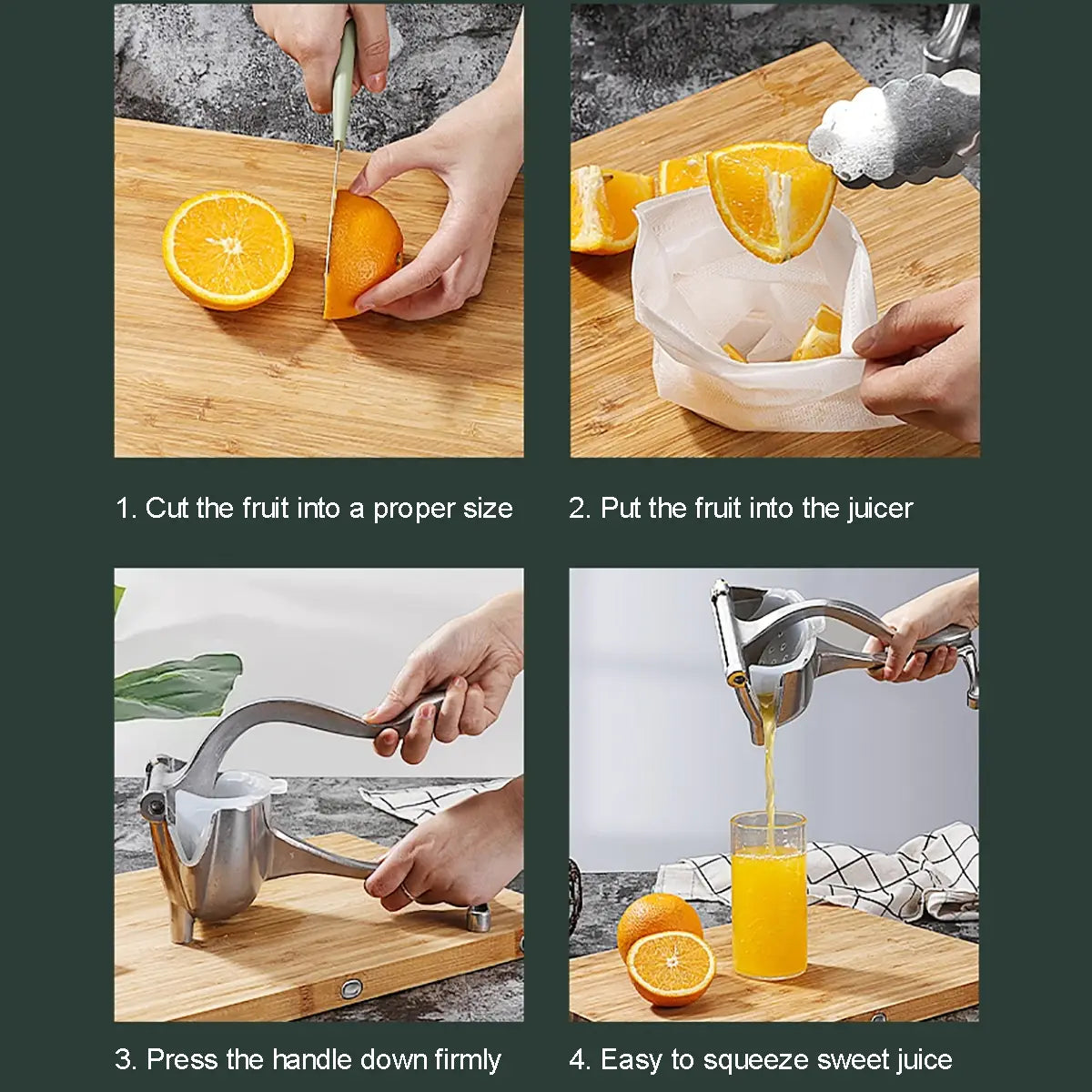 Manual Fruit Juicer Lemon Press Orange Squeezer Citrus