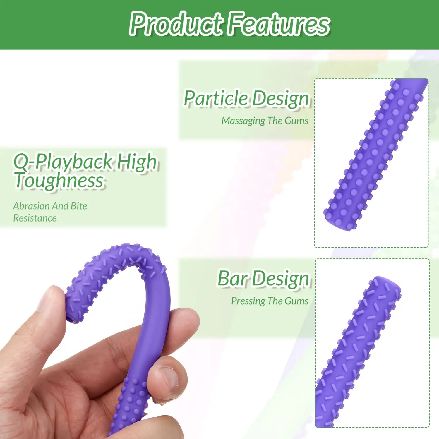 Baby Teething Bars Flexible Easy To Hold Silicone Hollow