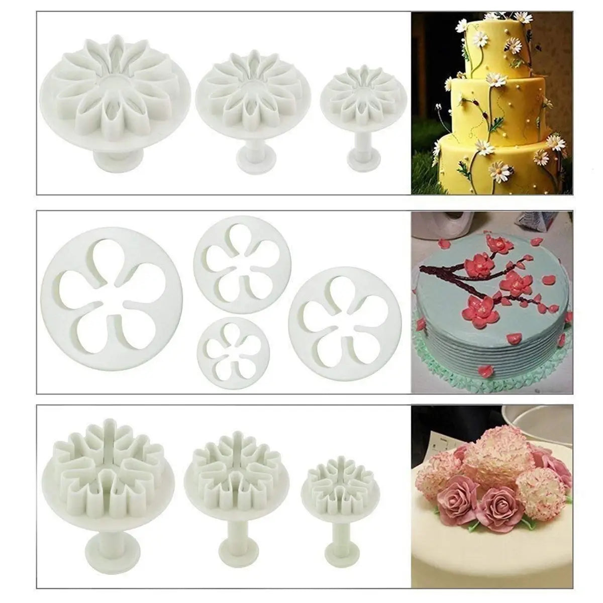 Fondant Cake Cutter Biscuit Baking Set Embossing Mold