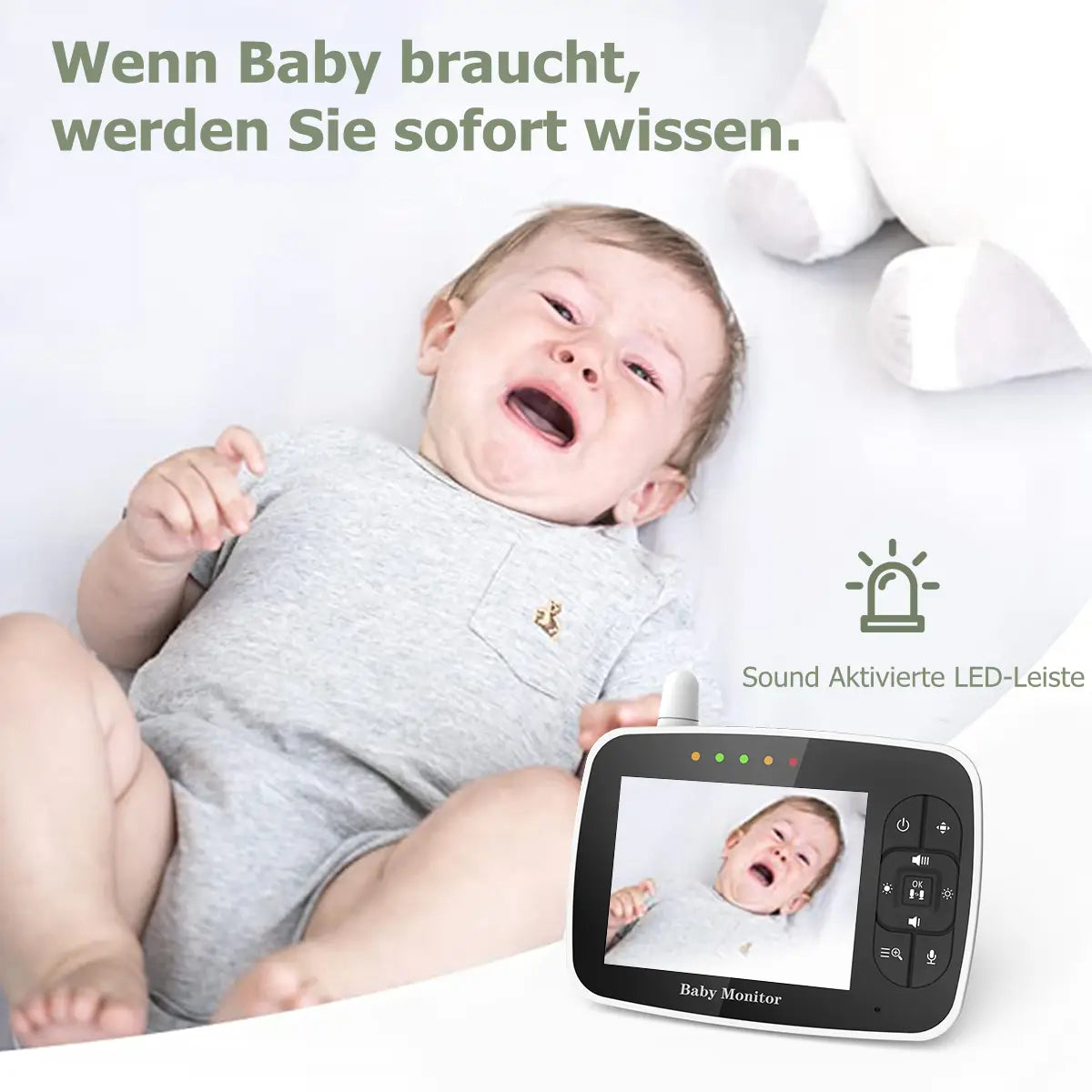 Baby Monitor With Camera 2.4ghz 3.5-inch Lcd Digital Screen