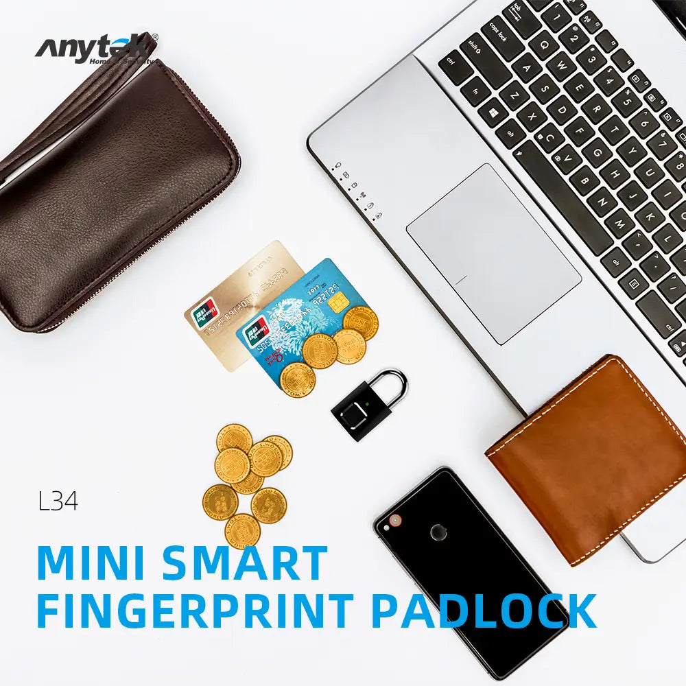 Anytek L34 Mini Fingerprint Lock Rectangular Intelligent