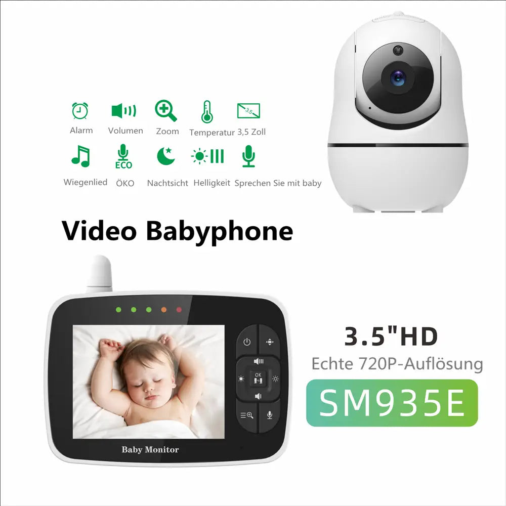 Baby Monitor With Camera 2.4ghz 3.5-inch Lcd Digital Screen