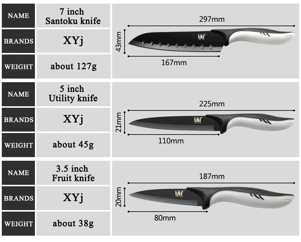 Kitchen Steel Cutter Set - Chef Santoku Slicing