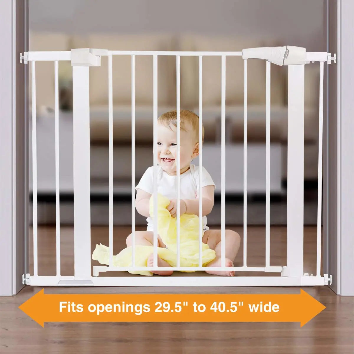 Extra Wide Baby Gate Fences Kids Play Large Pet With Swing