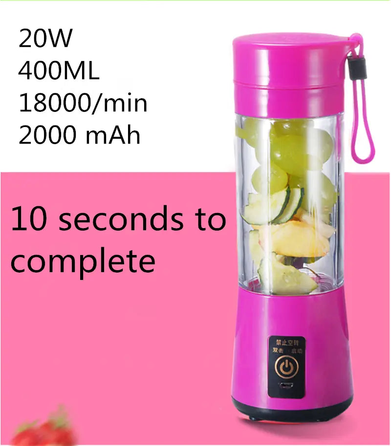 Portable Electric Juice Cup Usb Fruit Juicer Handheld