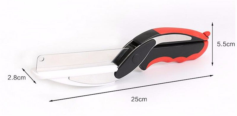 Vegetable Food Scissor And Cutting Board Stainless Cutter