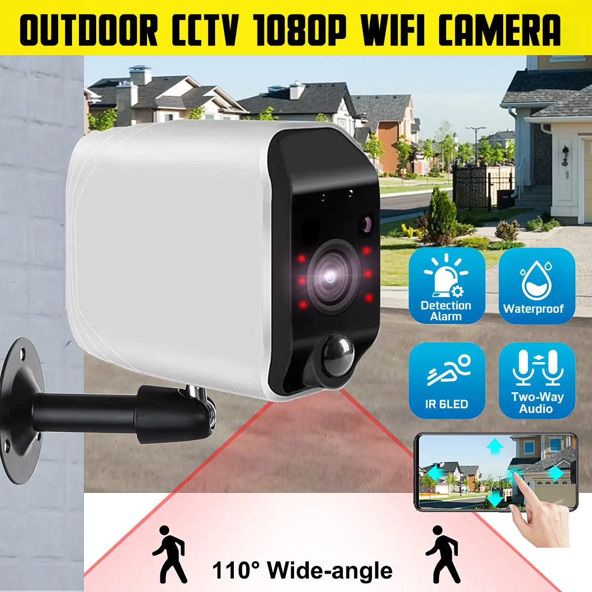 320 Hd 1080p Wifi Ip Camera Outdoor Cctv Home Security Ir