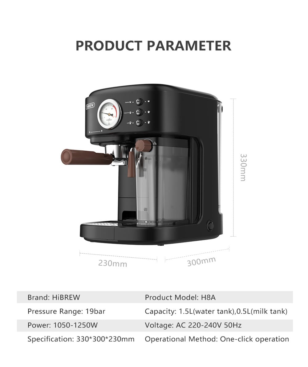 Hibrew H8a 3 In 1 Coffee Machine 19bar High Pressure