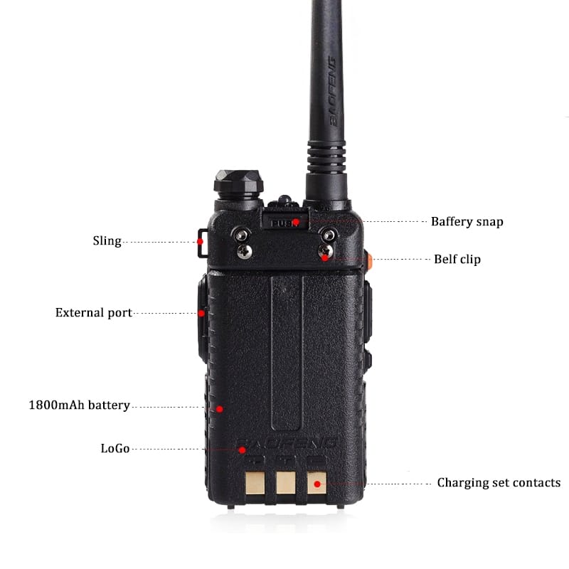 Baofeng Uv-5r Dual Band Handheld Transceiver Radio Walkie