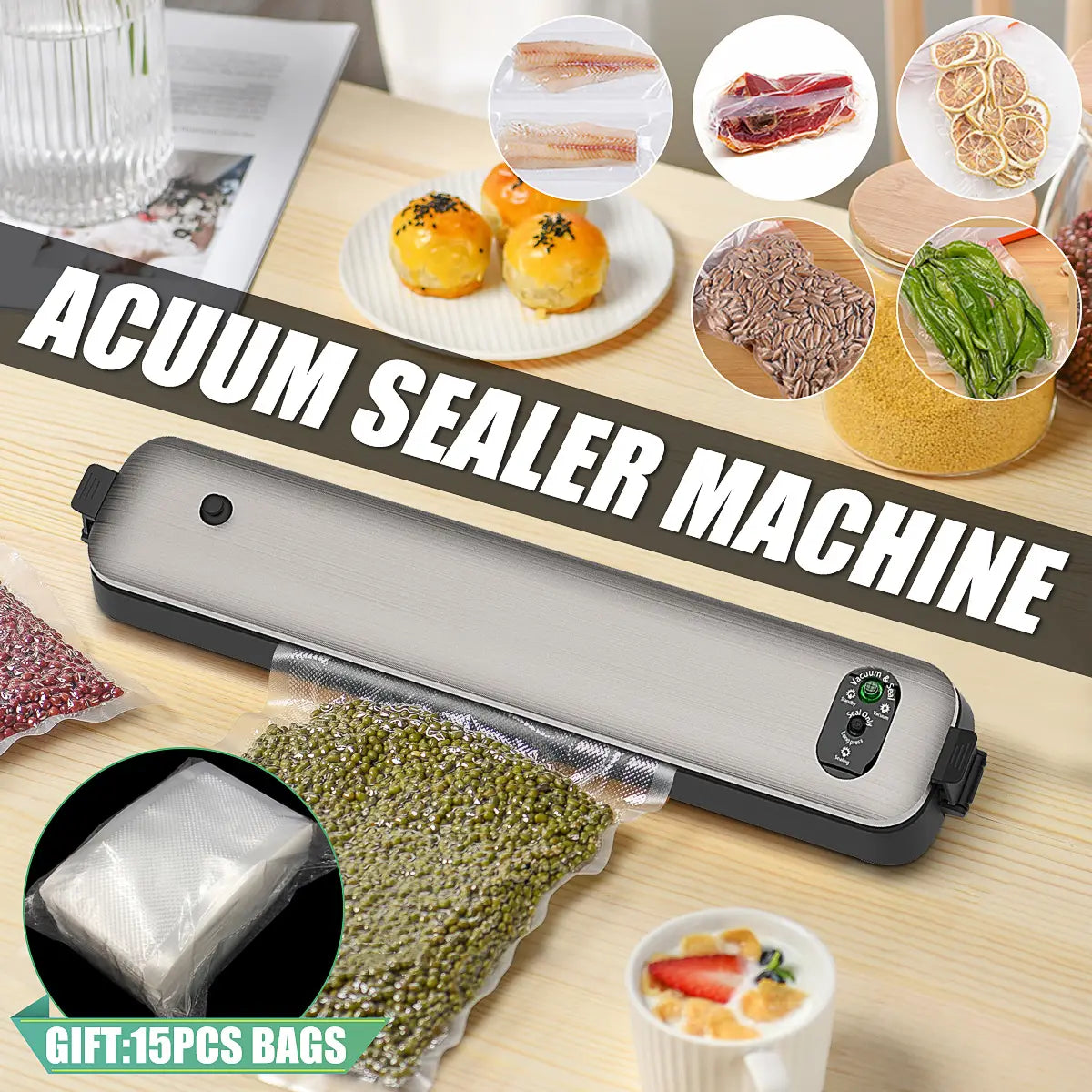 Household Vacuum Sealer Machine Seal Meal Food System