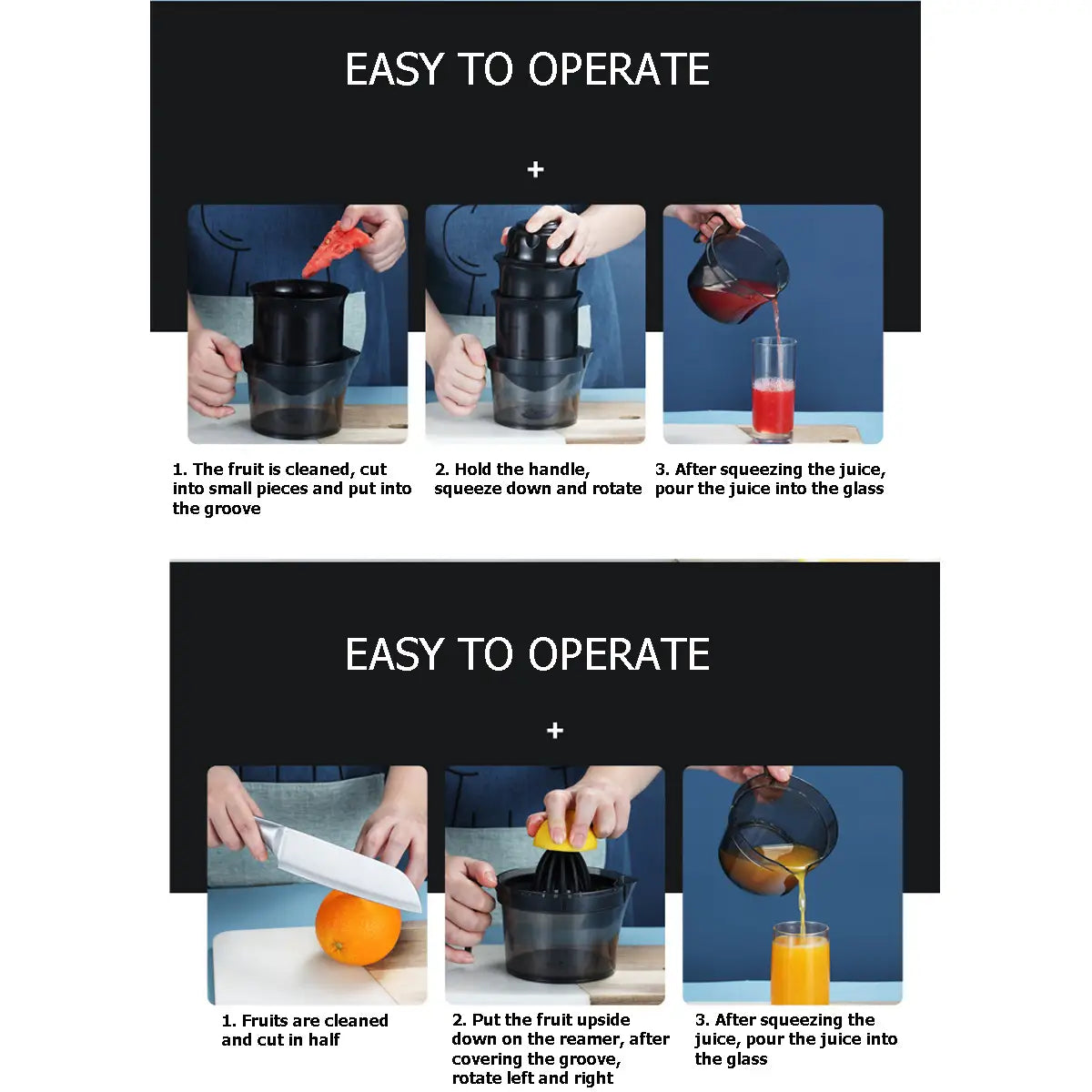 Manual Juicer Lemon Orange Squeezer Hand Press Extractor
