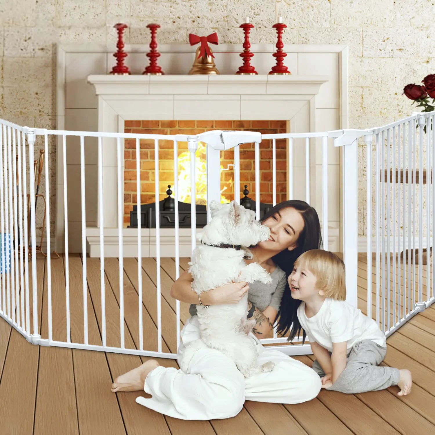 Comomy 198 Inch Long Baby Gate, Extra Wide Gate Play Yard 8