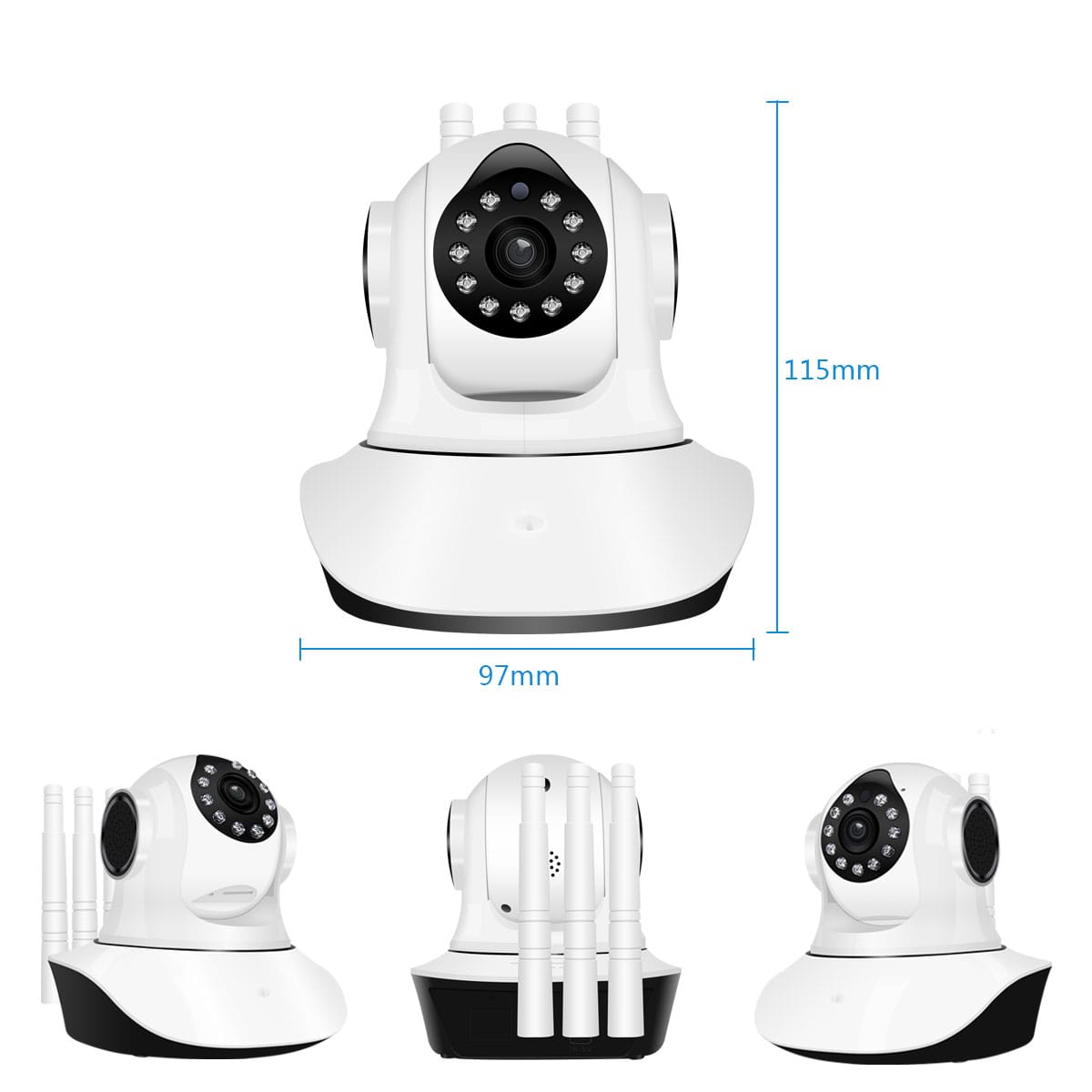 Jooan C6c Hd 1080p Wifi Ip Camera 11 Led Pt 360 Built-in